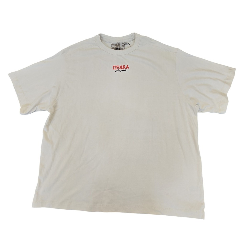 Rebel Vengeance T-Shirt Men's Osaka Japan Size Large Short Sleeve White